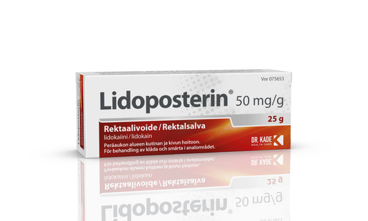 LIDOPOSTERIN 50 mg/g rektaalivoide asettimen kanssa 25 g