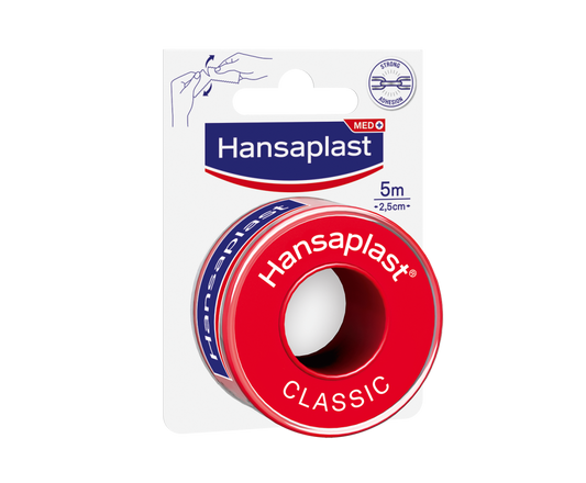 HANSAPLAST Classic kiinnitysteippi 5 m x 2,5 cm 1 kpl