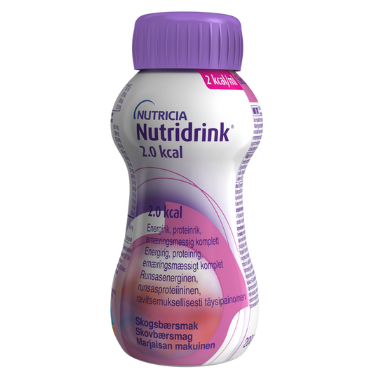 NUTRIDRINK 2 kcal marjaisanmakuinen täydennysravintojuoma 4x200 ml