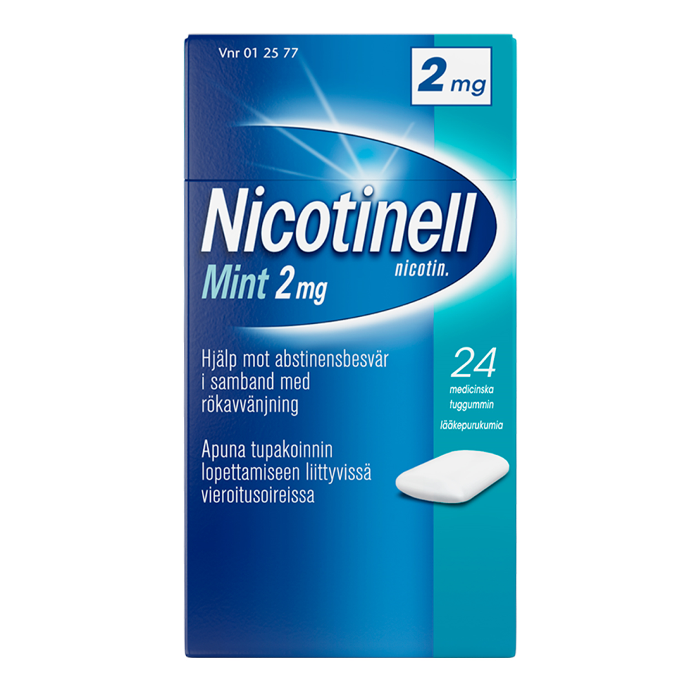 NICOTINELL MINT 2 mg lääkepurukumi 24 kpl