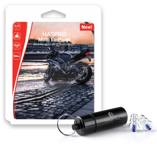 HASPRO Moto silikonikorvatulpat moottoripyöräilijöille 1 pari