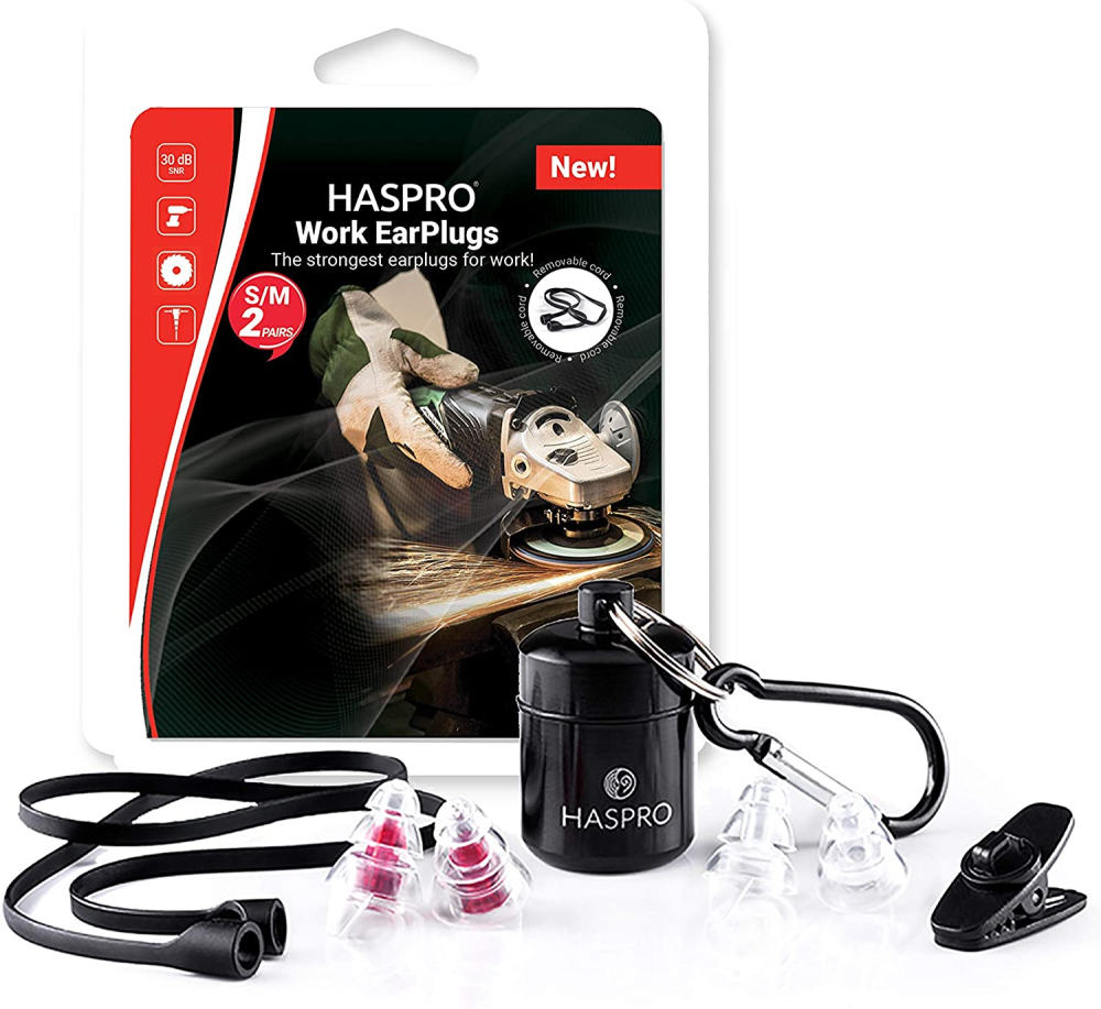 HASPRO Work silikonikorvatulpat kovaan meluun 1 pari
