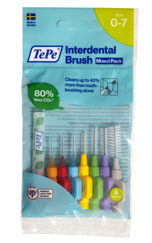 TEPE Hammasväliharja mix pack 8 kpl