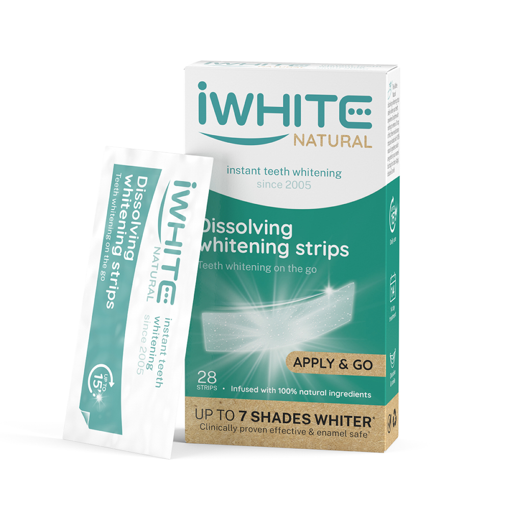 IWHITE Natural valkaisuliuskat hampaille 28 kpl