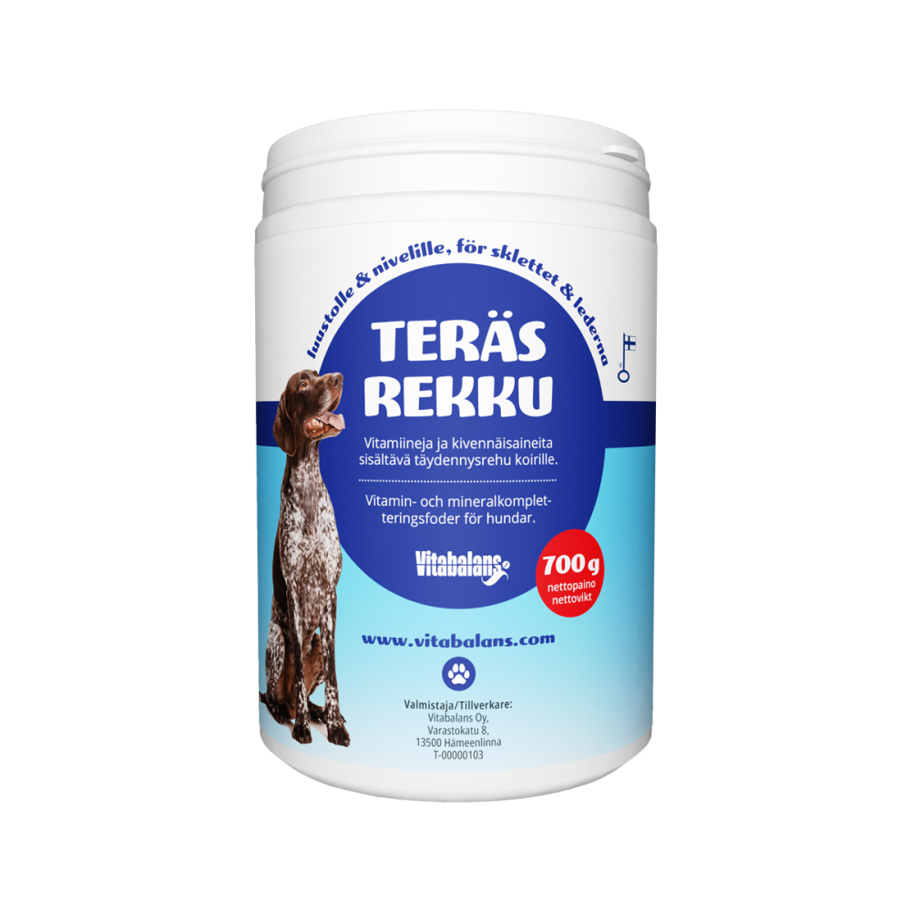 TERÄSREKKU Vet täydennysrehu koirille 700 g
