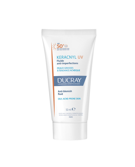 DUCRAY Keracnyl UV50+ aurinkosuojavoide epäpuhtaalle iholle 50 ml