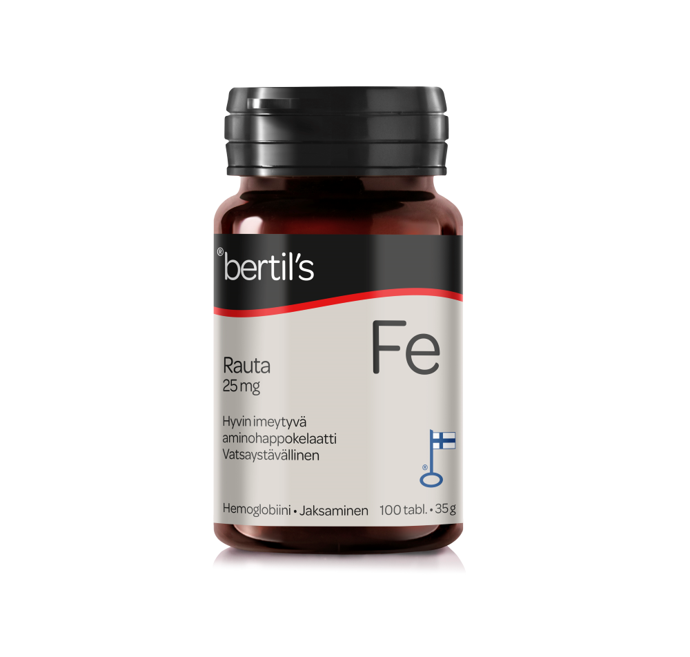 BERTILS Kelasin Rauta 25 mg tabletti 100 tablettia