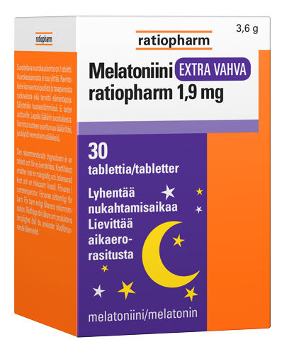 MELATONIINI EXTRA VAHVA RATIOPHARM 30 TABLETTIA