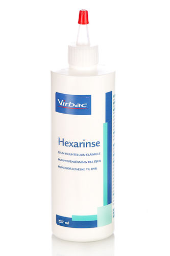 VIRBAC HEXARINSE VET LIUOS RAIKASTAVA SUUVESI LEMMIKILLE 237 ML