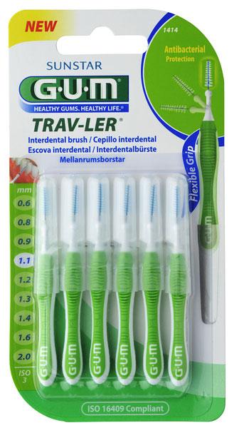 GUM Trav-ler hammasväliharja 1,1 mm 6 kpl