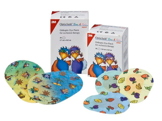 3M OPTICLUDE Silmälappu boy & girl maxi kuvioitu silmän peittohoitoon