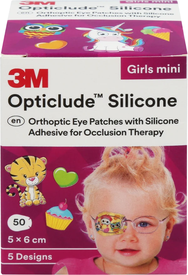 3M OPTICLUDE Silicone mini silmälappu peittohoitoon lajitelma tytöille